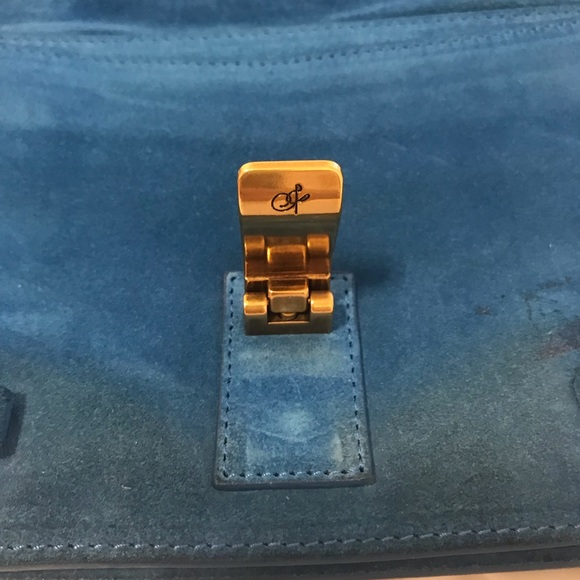 Proenza schouler PS1 Pochette Clutch blue suede - Picture 7 of 8